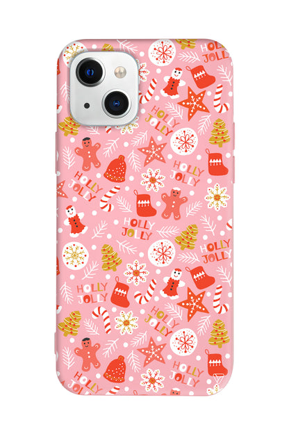 Holly Jolly Lansman Model İçi Kadife Silikon Telefon Kılıfı – Plus Serisine Özel
