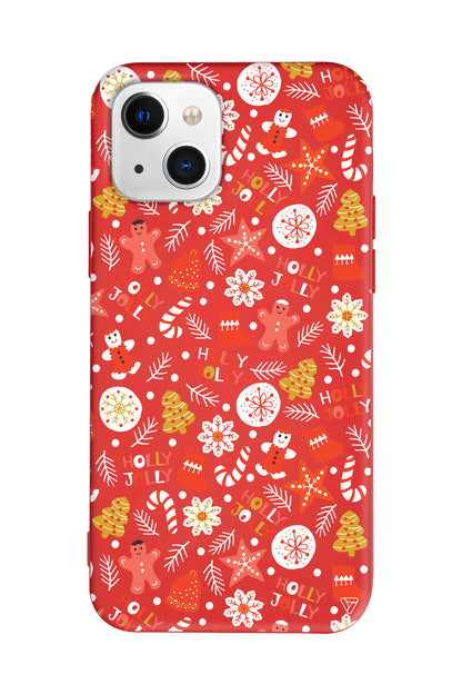 Holly Jolly Lansman Model İçi Kadife Silikon Telefon Kılıfı – Plus Serisine Özel