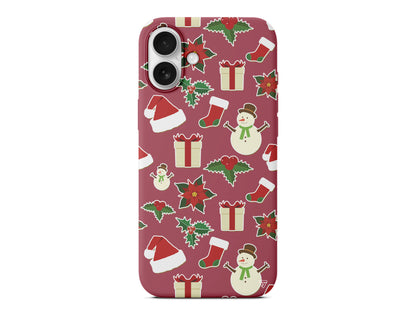 Just Xmas Lansman Model İçi Kadife Silikon Telefon Kılıfı – Plus Serisine Özel