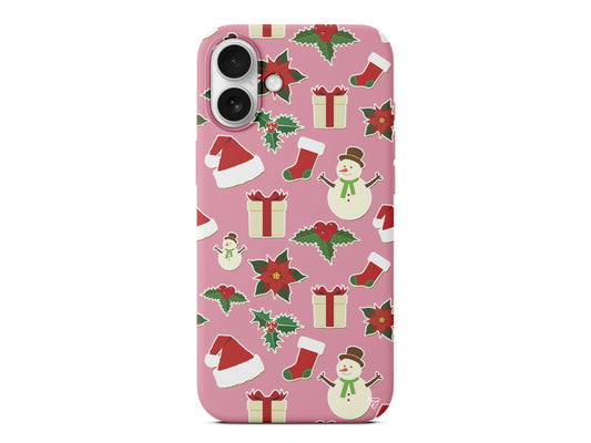 Just Xmas Lansman Model İçi Kadife Silikon Telefon Kılıfı – Plus Serisine Özel