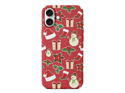 Just Xmas Lansman Model İçi Kadife Silikon Telefon Kılıfı – Plus Serisine Özel