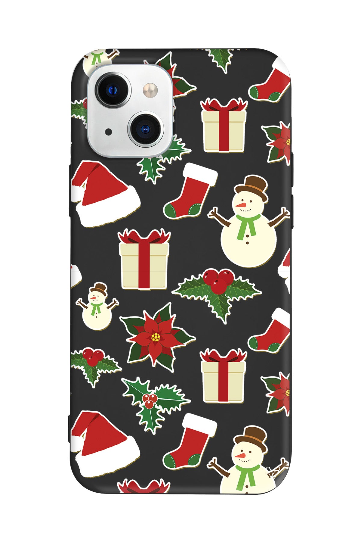 Just Xmas Lansman Model İçi Kadife Silikon Telefon Kılıfı – Plus Serisine Özel