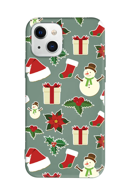 Just Xmas Lansman Model İçi Kadife Silikon Telefon Kılıfı – Plus Serisine Özel