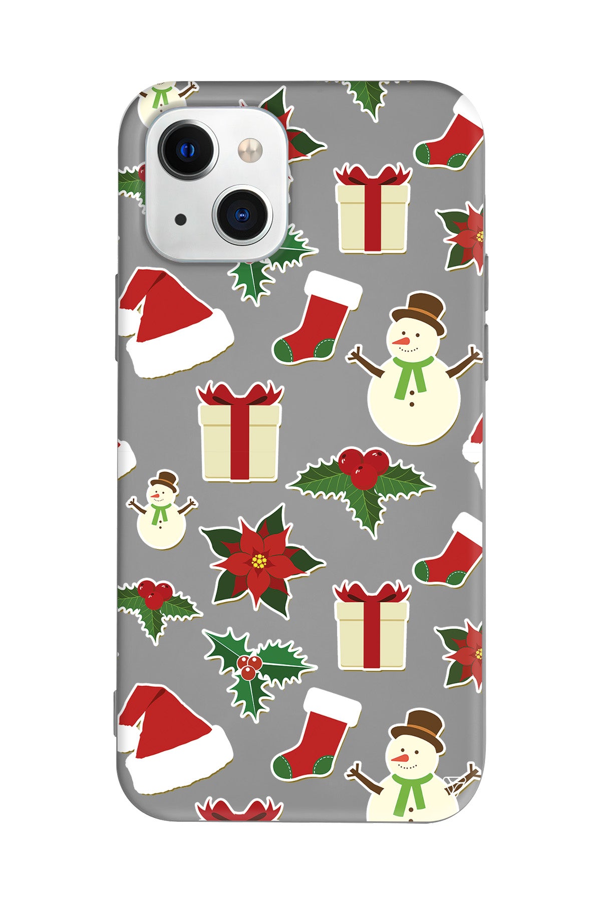 Just Xmas Lansman Model İçi Kadife Silikon Telefon Kılıfı – Plus Serisine Özel