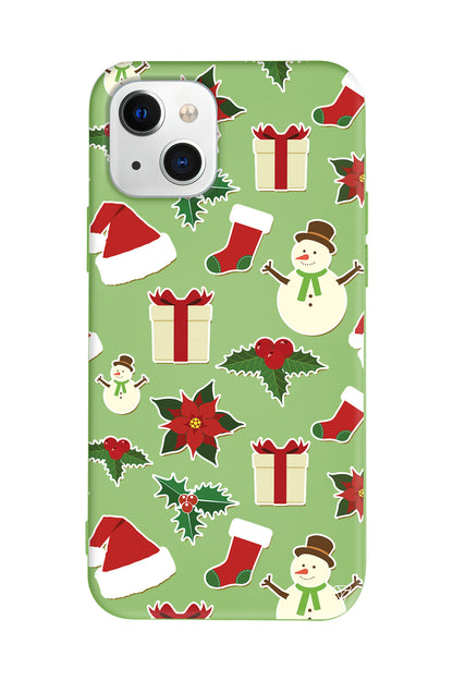 Just Xmas Lansman Model İçi Kadife Silikon Telefon Kılıfı – Plus Serisine Özel