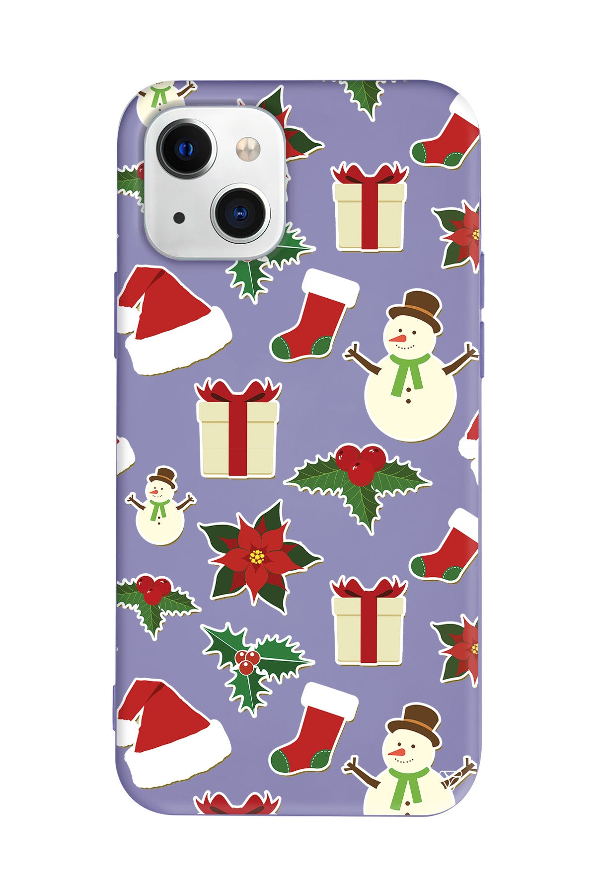 Just Xmas Lansman Model İçi Kadife Silikon Telefon Kılıfı – Plus Serisine Özel