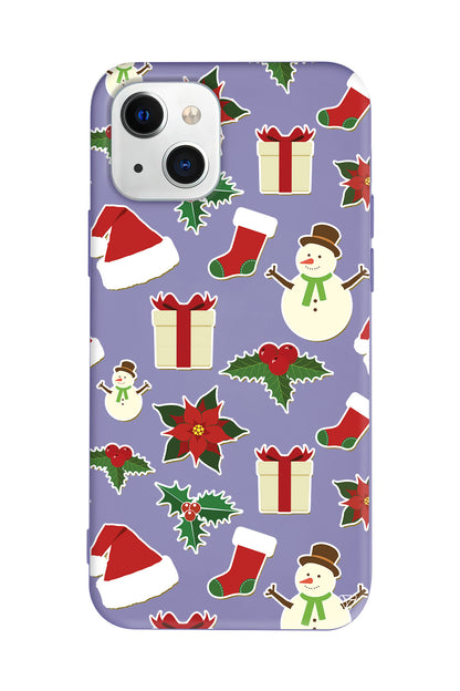 Just Xmas Lansman Model İçi Kadife Silikon Telefon Kılıfı – Plus Serisine Özel