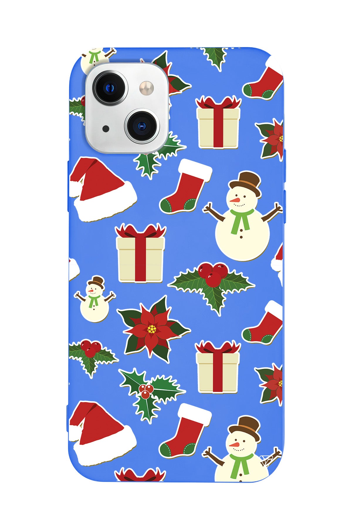 Just Xmas Lansman Model İçi Kadife Silikon Telefon Kılıfı – Plus Serisine Özel