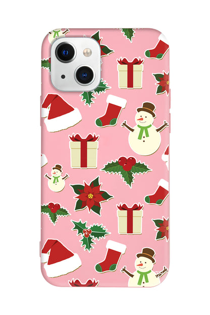 Just Xmas Lansman Model İçi Kadife Silikon Telefon Kılıfı – Plus Serisine Özel