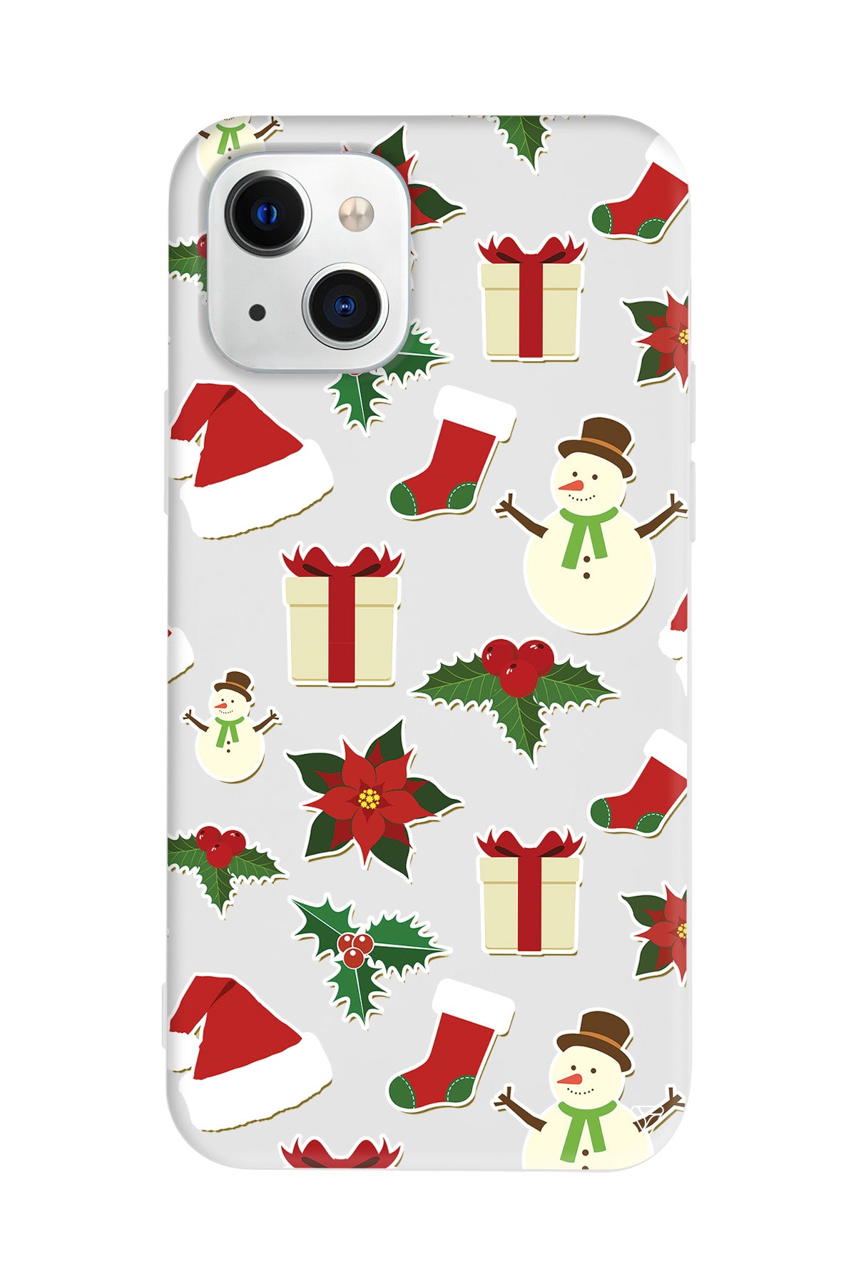 Just Xmas Lansman Model İçi Kadife Silikon Telefon Kılıfı – Plus Serisine Özel