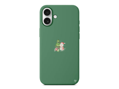 Cute Snowman Lansman Model İçi Kadife Silikon Telefon Kılıfı – Plus Serisine Özel