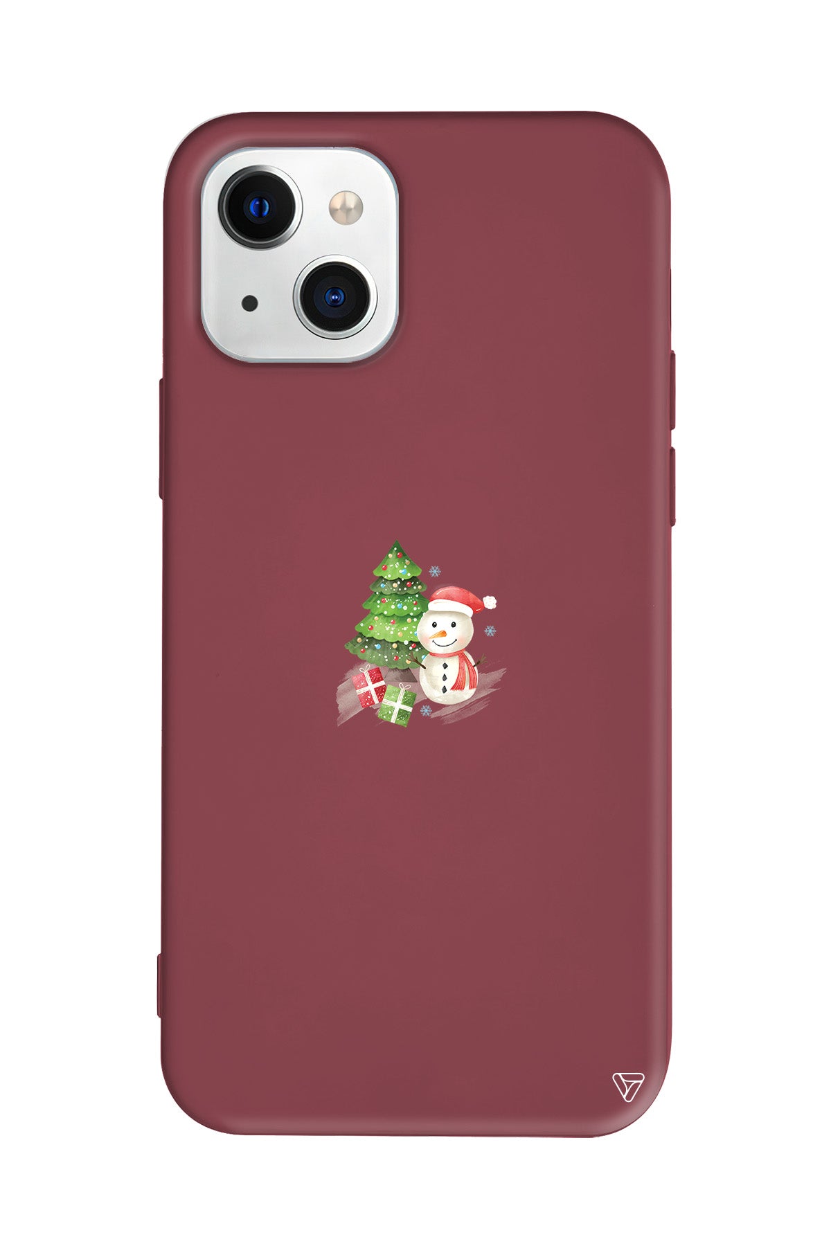Cute Snowman Lansman Model İçi Kadife Silikon Telefon Kılıfı – Plus Serisine Özel