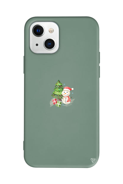 Cute Snowman Lansman Model İçi Kadife Silikon Telefon Kılıfı – Plus Serisine Özel