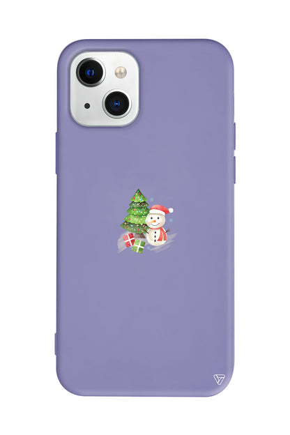 Cute Snowman Lansman Model İçi Kadife Silikon Telefon Kılıfı – Plus Serisine Özel