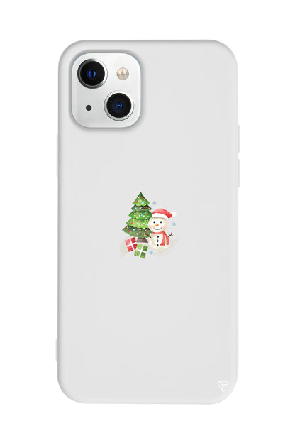 Cute Snowman Lansman Model İçi Kadife Silikon Telefon Kılıfı – Plus Serisine Özel