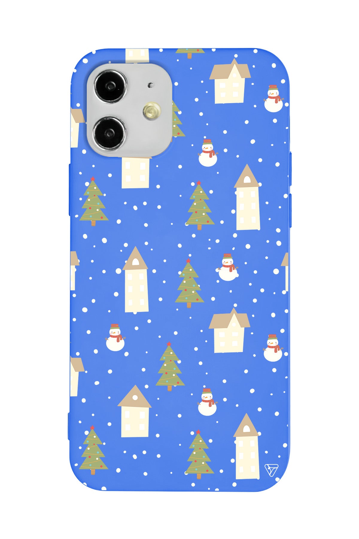 Snowy Xmas Lansman Model İçi Kadife Silikon Telefon Kılıfı