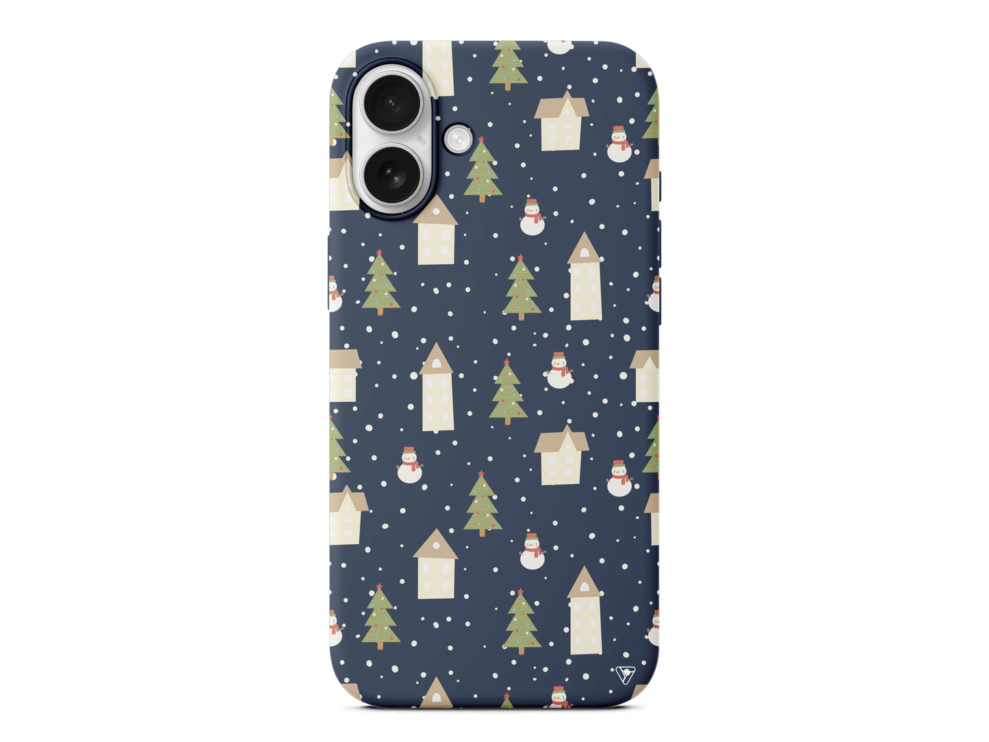 Snowy Xmas Lansman Model İçi Kadife Silikon Telefon Kılıfı