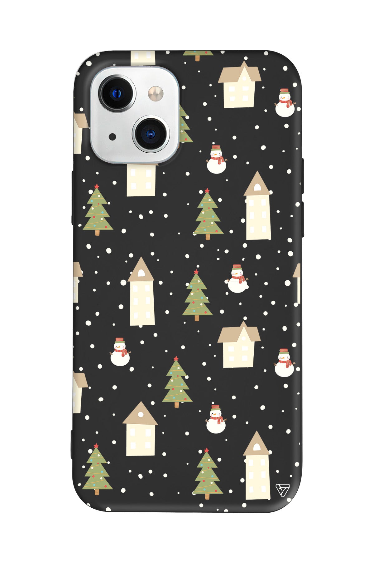 Snowy Xmas Lansman Model İçi Kadife Silikon Telefon Kılıfı