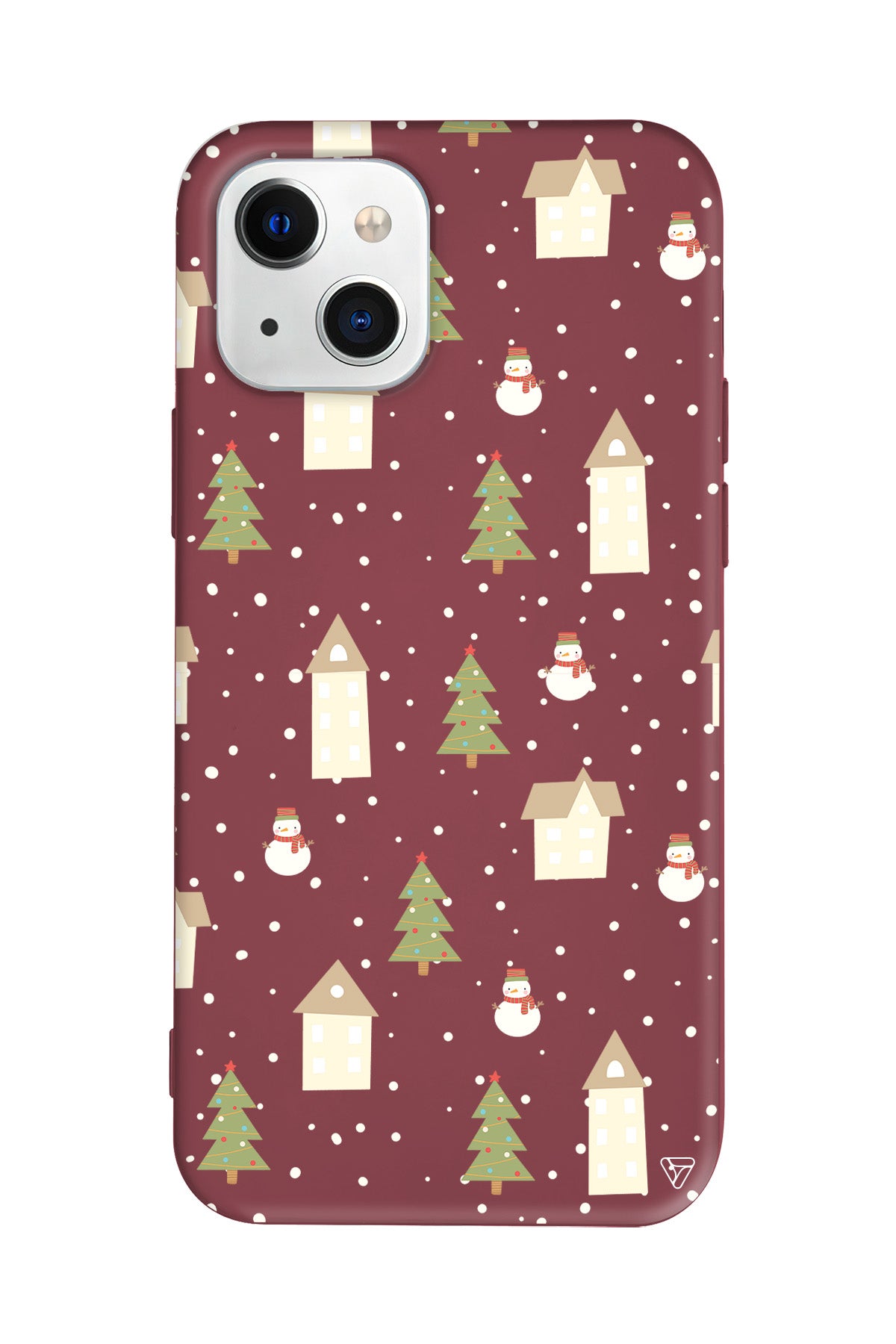 Snowy Xmas Lansman Model İçi Kadife Silikon Telefon Kılıfı