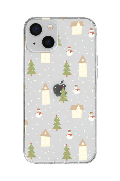 Snowy Xmas Lansman Model İçi Kadife Silikon Telefon Kılıfı