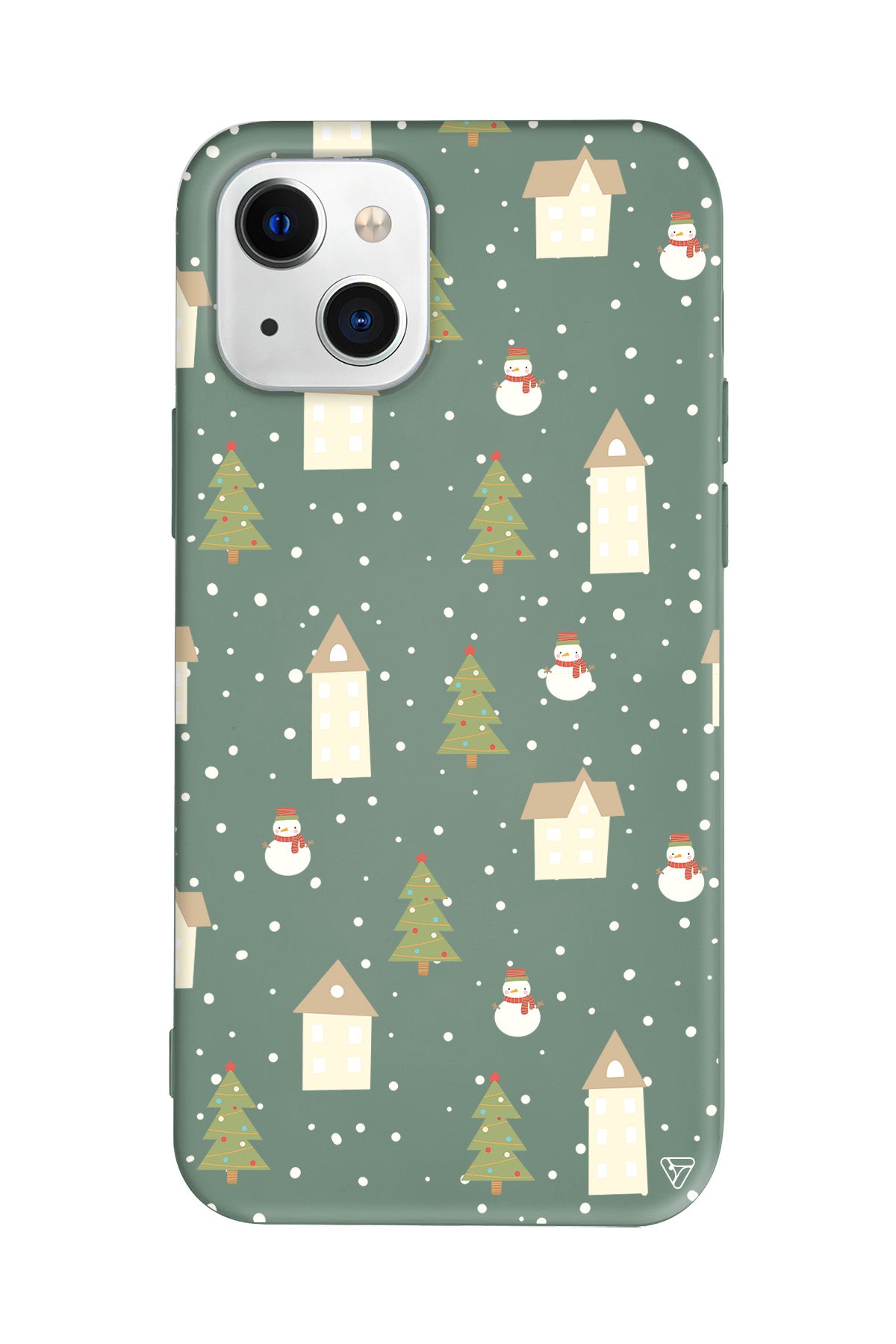 Snowy Xmas Lansman Model İçi Kadife Silikon Telefon Kılıfı