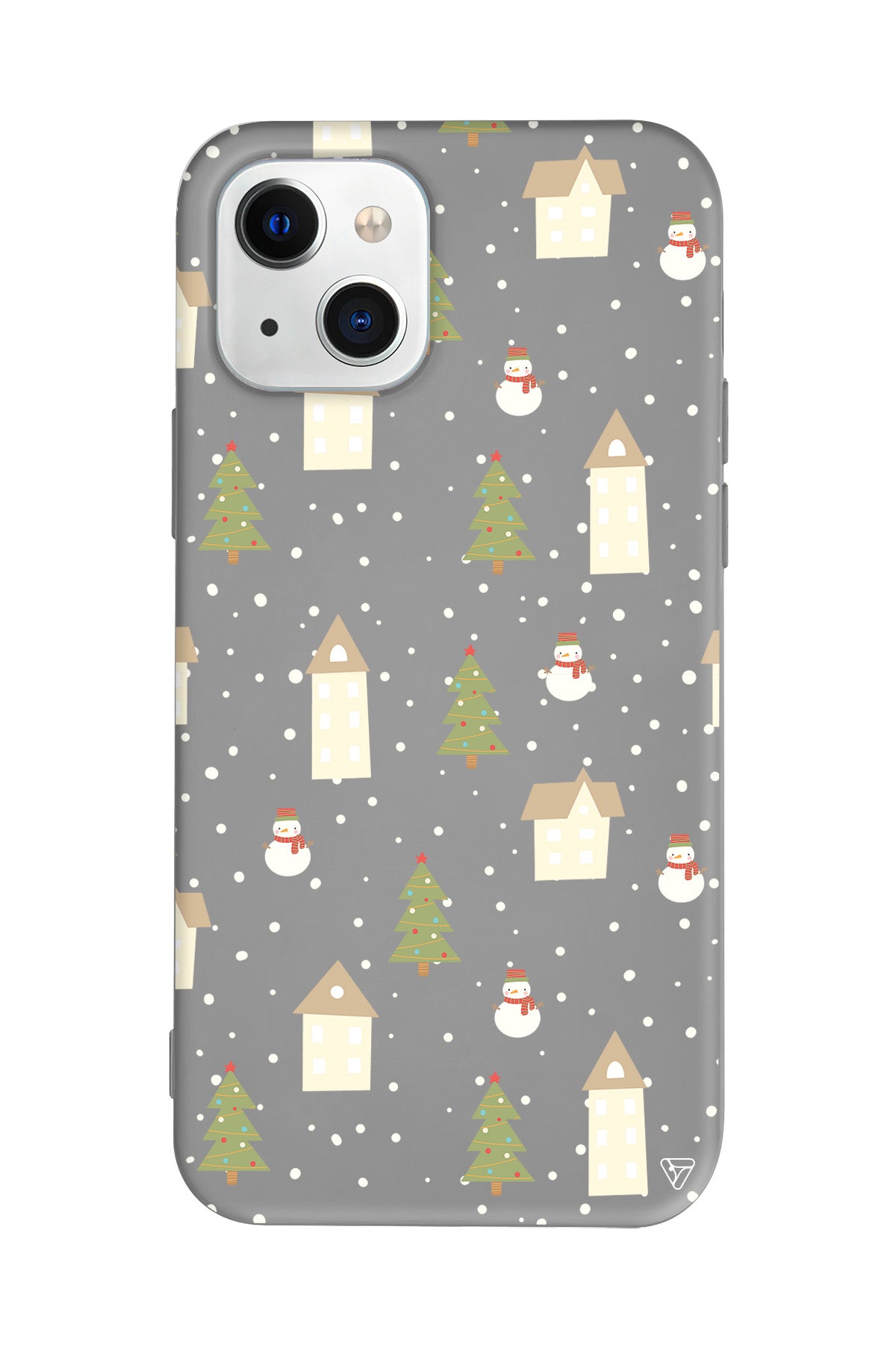 Snowy Xmas Lansman Model İçi Kadife Silikon Telefon Kılıfı