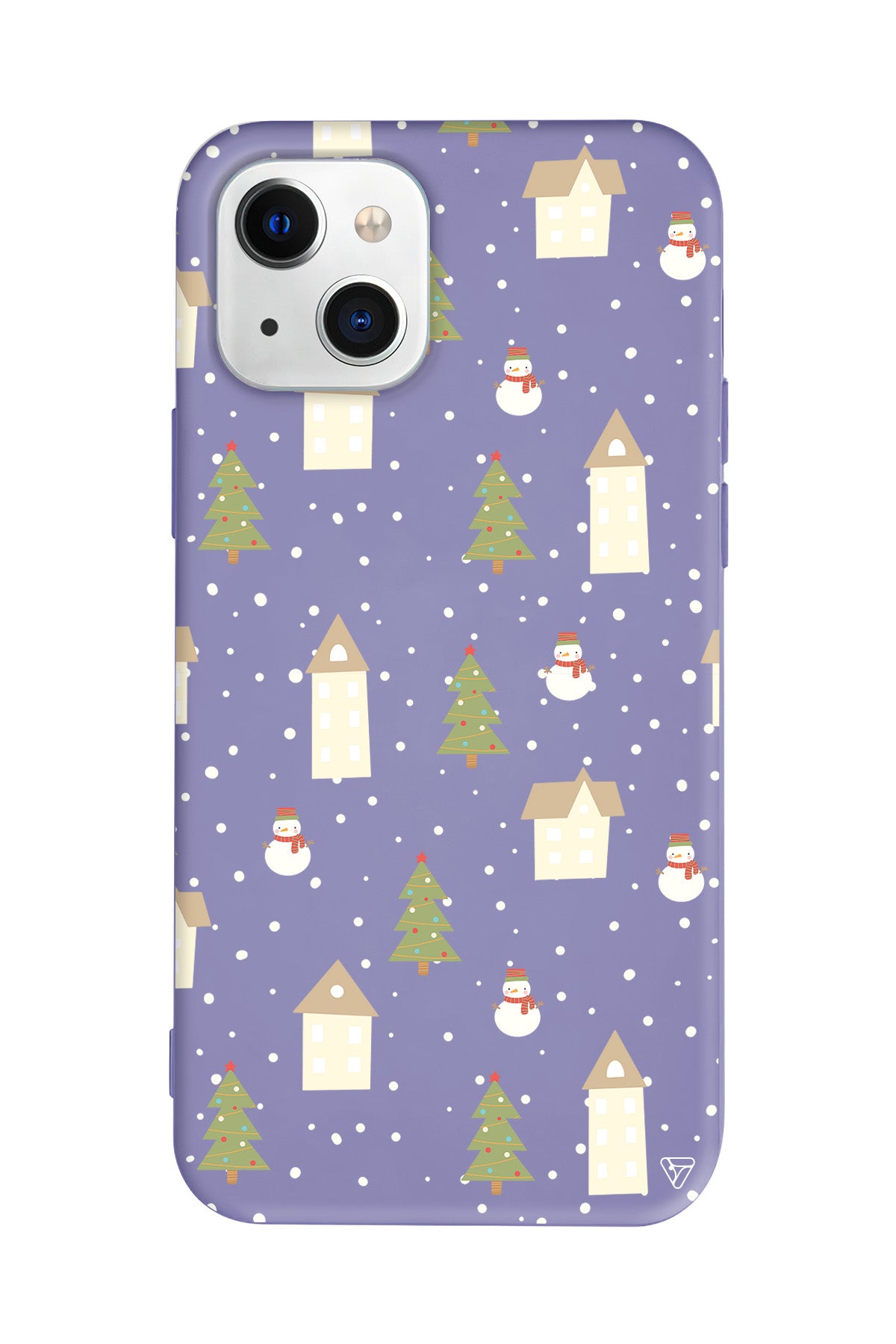 Snowy Xmas Lansman Model İçi Kadife Silikon Telefon Kılıfı