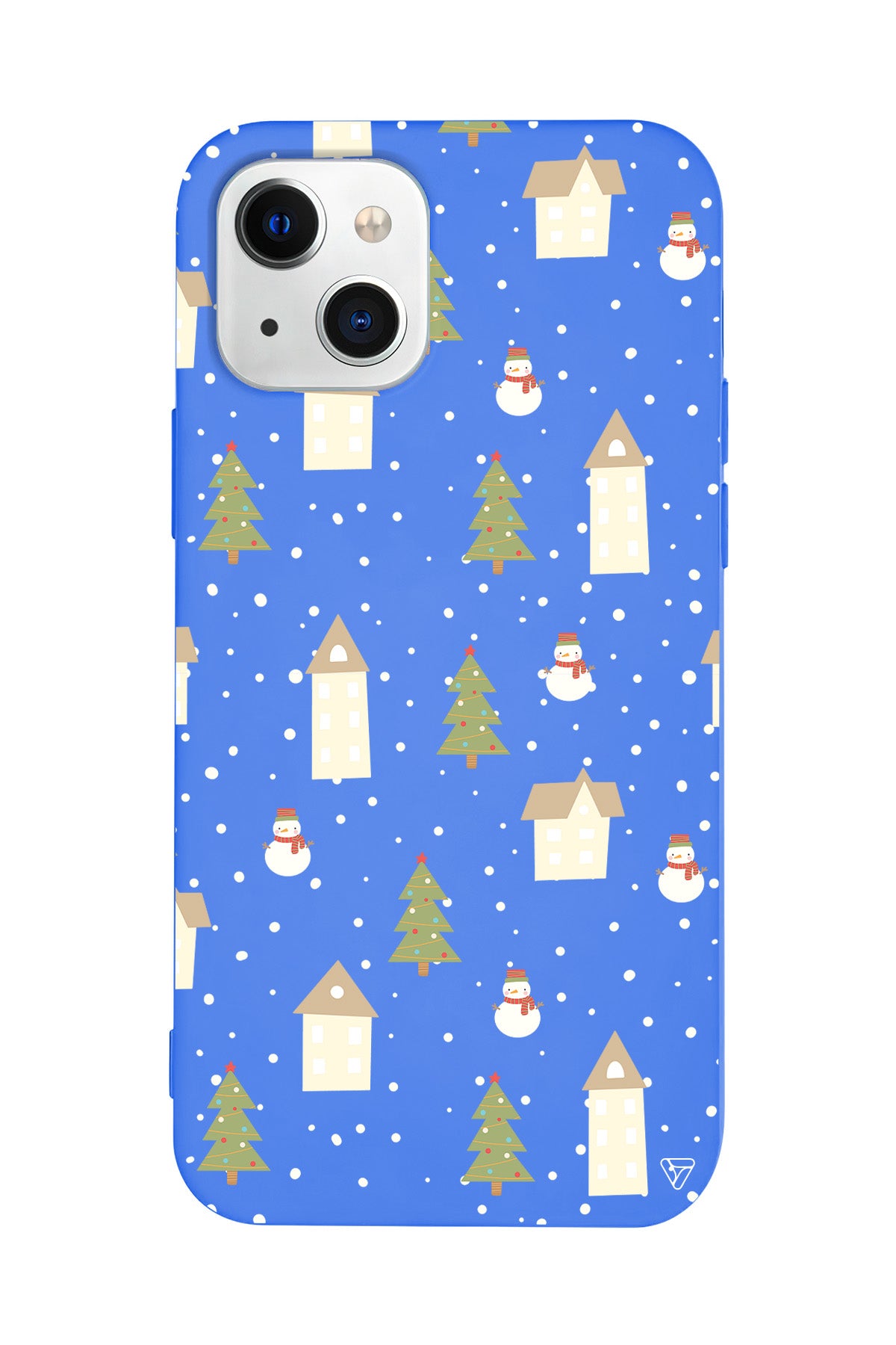 Snowy Xmas Lansman Model İçi Kadife Silikon Telefon Kılıfı
