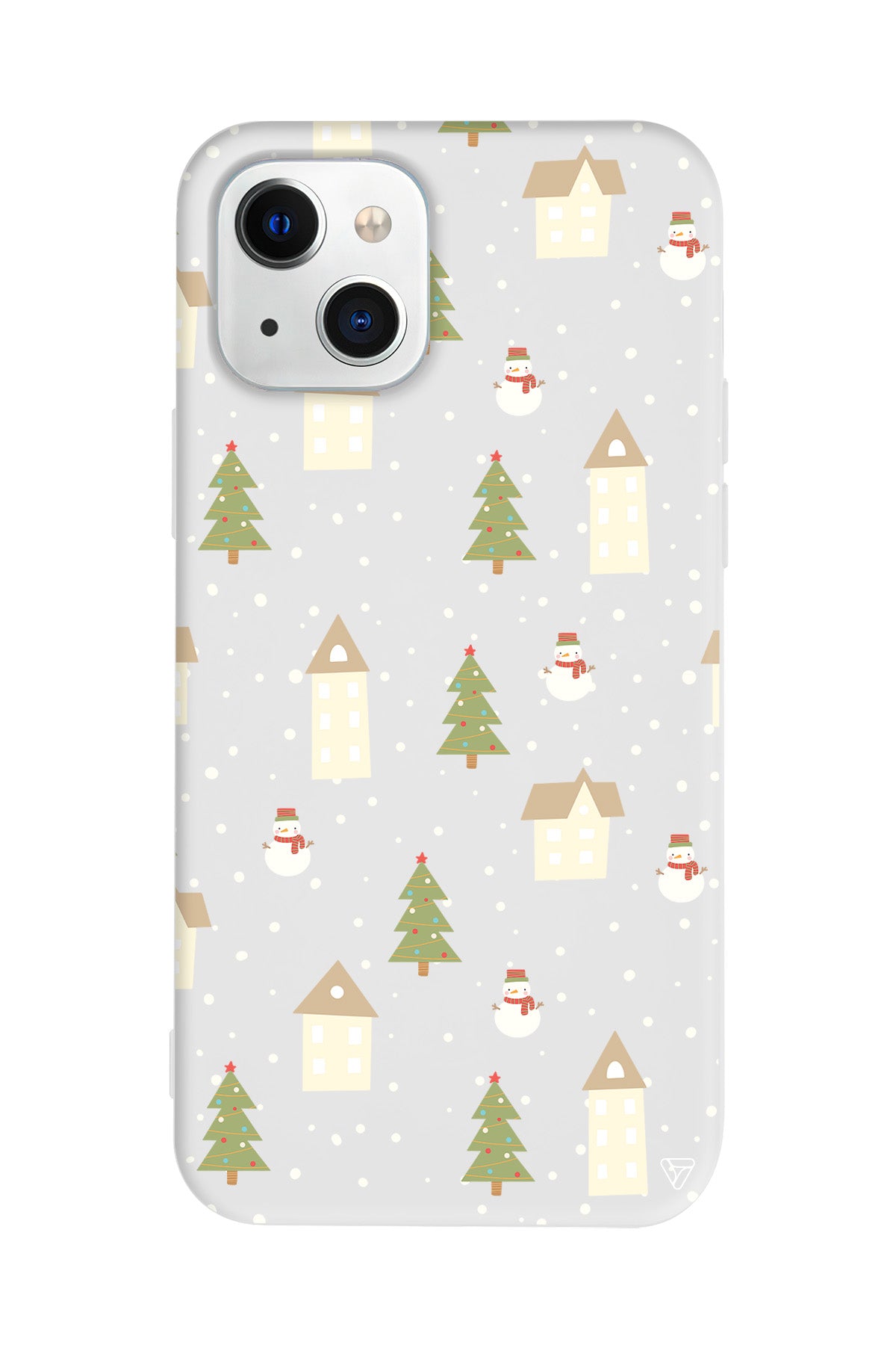 Snowy Xmas Lansman Model İçi Kadife Silikon Telefon Kılıfı
