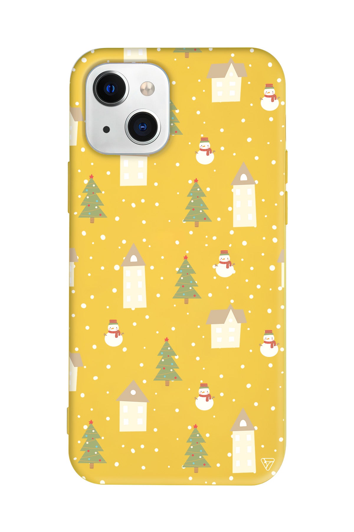 Snowy Xmas Lansman Model İçi Kadife Silikon Telefon Kılıfı