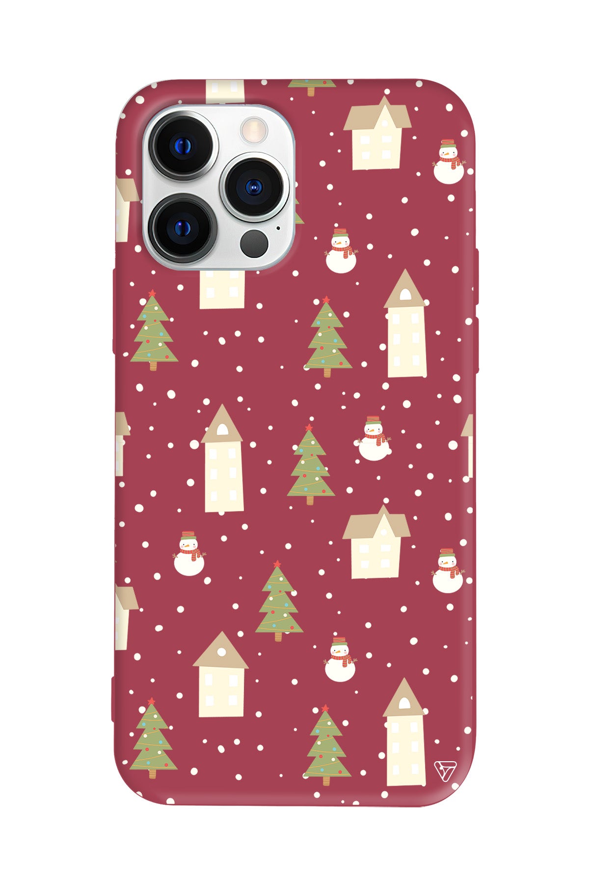Snowy Xmas Lansman Model İçi Kadife Silikon Telefon Kılıfı