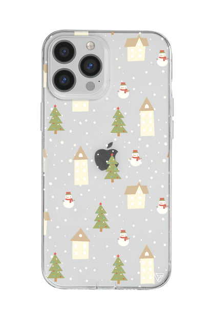 Snowy Xmas Lansman Model İçi Kadife Silikon Telefon Kılıfı