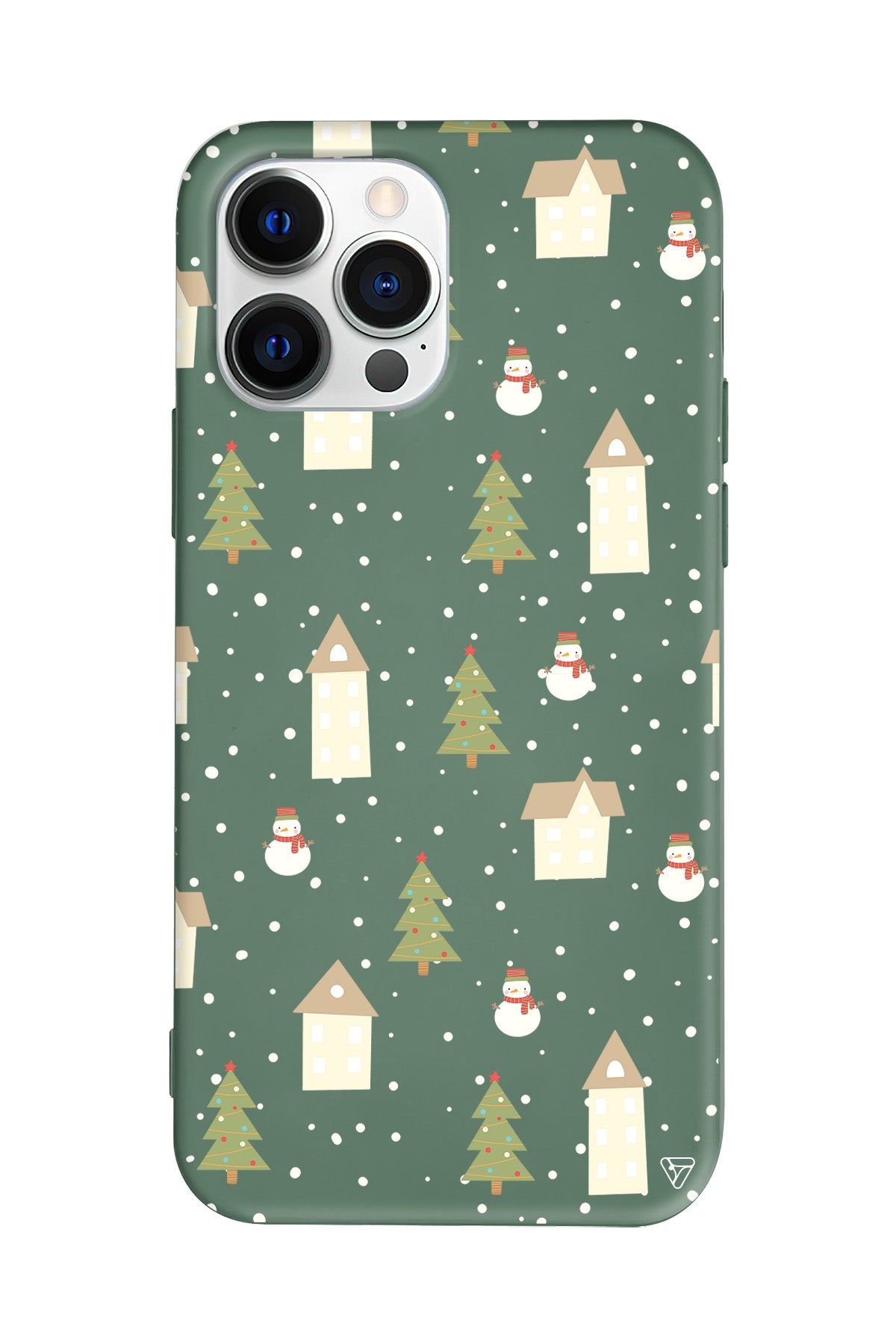 Snowy Xmas Lansman Model İçi Kadife Silikon Telefon Kılıfı