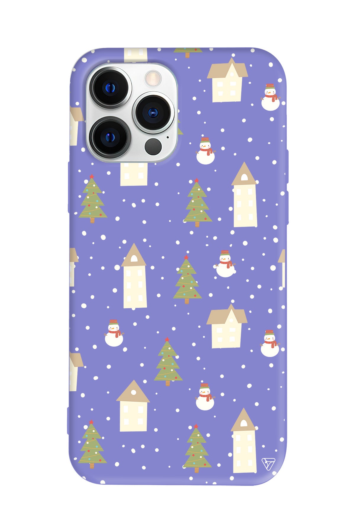Snowy Xmas Lansman Model İçi Kadife Silikon Telefon Kılıfı