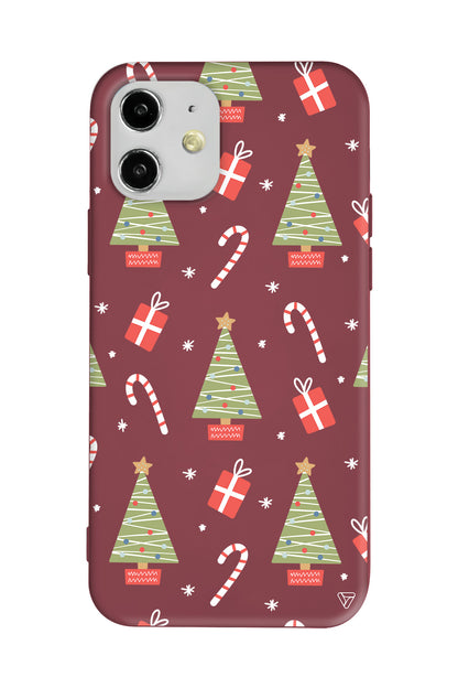 Christmas Candy Lansman Model İçi Kadife Silikon Telefon Kılıfı