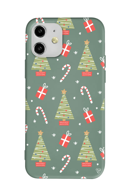 Christmas Candy Lansman Model İçi Kadife Silikon Telefon Kılıfı