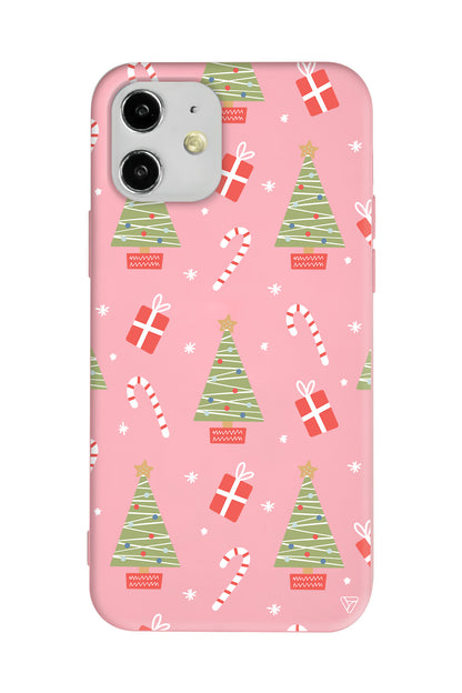 Christmas Candy Lansman Model İçi Kadife Silikon Telefon Kılıfı