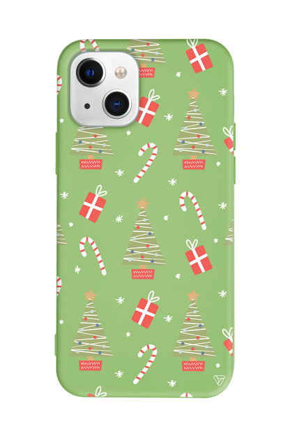 Christmas Candy Lansman Model İçi Kadife Silikon Telefon Kılıfı