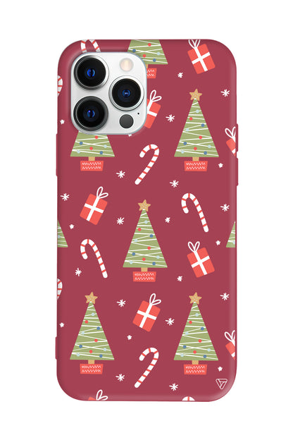 Christmas Candy Lansman Model İçi Kadife Silikon Telefon Kılıfı