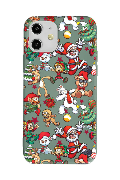 Xmas Monsters Lansman Model İçi Kadife Silikon Telefon Kılıfı