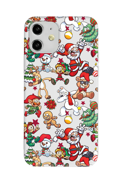 Xmas Monsters Lansman Model İçi Kadife Silikon Telefon Kılıfı
