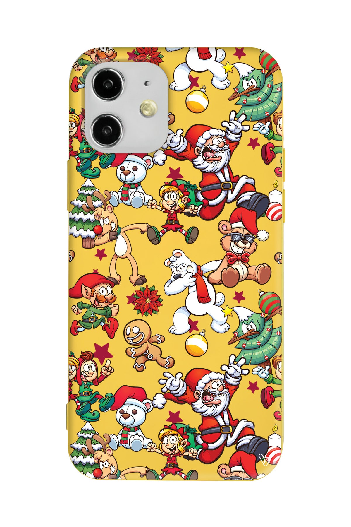 Xmas Monsters Lansman Model İçi Kadife Silikon Telefon Kılıfı