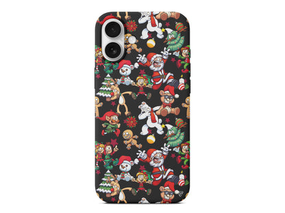 Xmas Monsters Lansman Model İçi Kadife Silikon Telefon Kılıfı