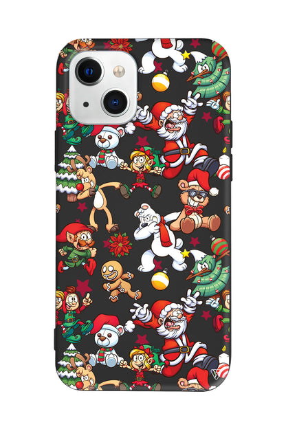 Xmas Monsters Lansman Model İçi Kadife Silikon Telefon Kılıfı