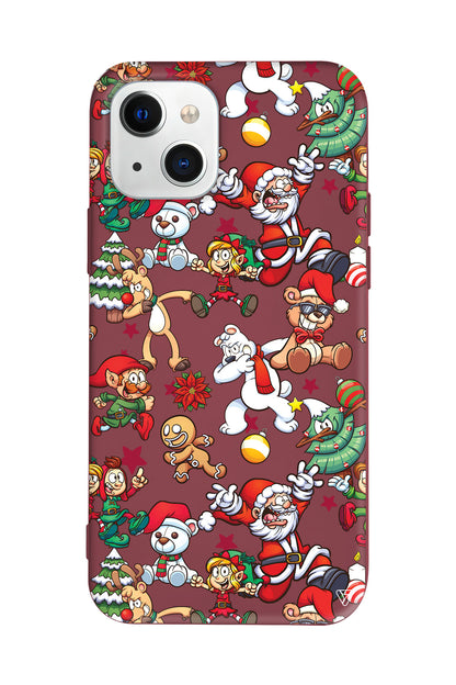 Xmas Monsters Lansman Model İçi Kadife Silikon Telefon Kılıfı