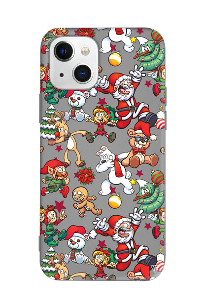 Xmas Monsters Lansman Model İçi Kadife Silikon Telefon Kılıfı