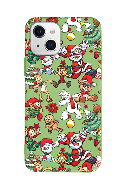Xmas Monsters Lansman Model İçi Kadife Silikon Telefon Kılıfı