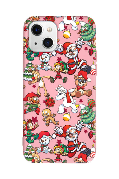 Xmas Monsters Lansman Model İçi Kadife Silikon Telefon Kılıfı