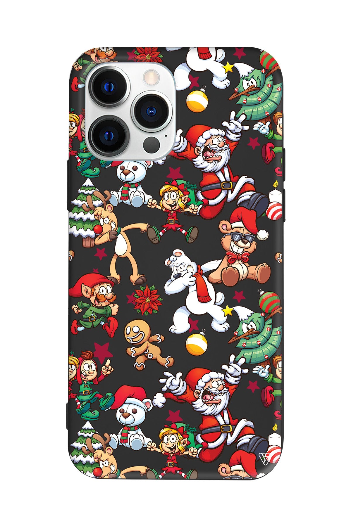 Xmas Monsters Lansman Model İçi Kadife Silikon Telefon Kılıfı