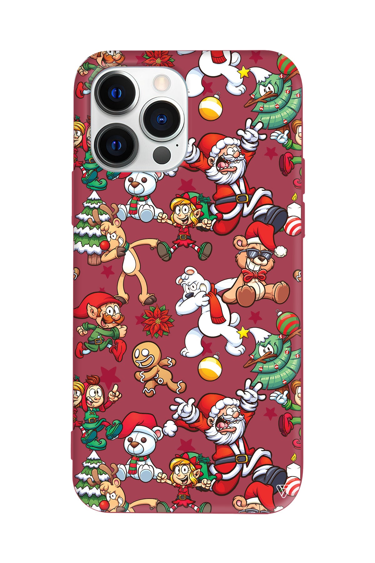Xmas Monsters Lansman Model İçi Kadife Silikon Telefon Kılıfı